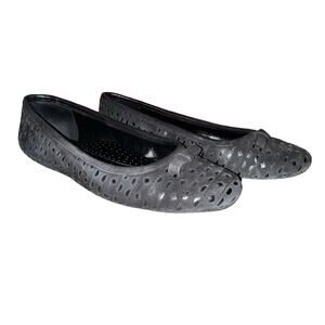Vaneli Suede Black Ballet Flats Shoes size 8